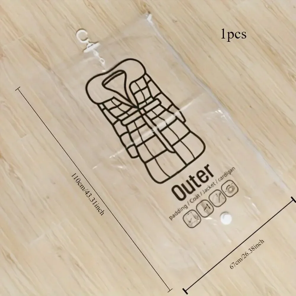 Space Saver Vacuum Seal Hanging Garment Storage Bag